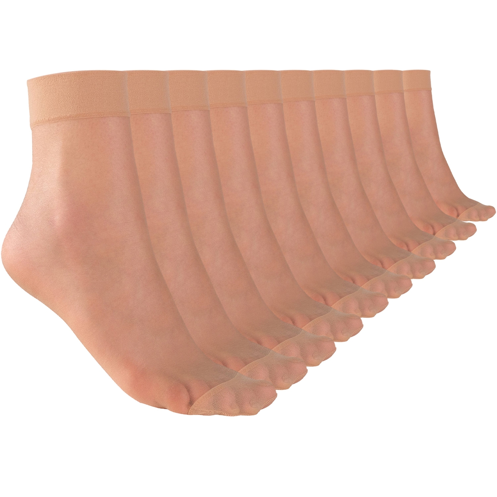 10 Pairs Women’s Ankle High Sheer Socks