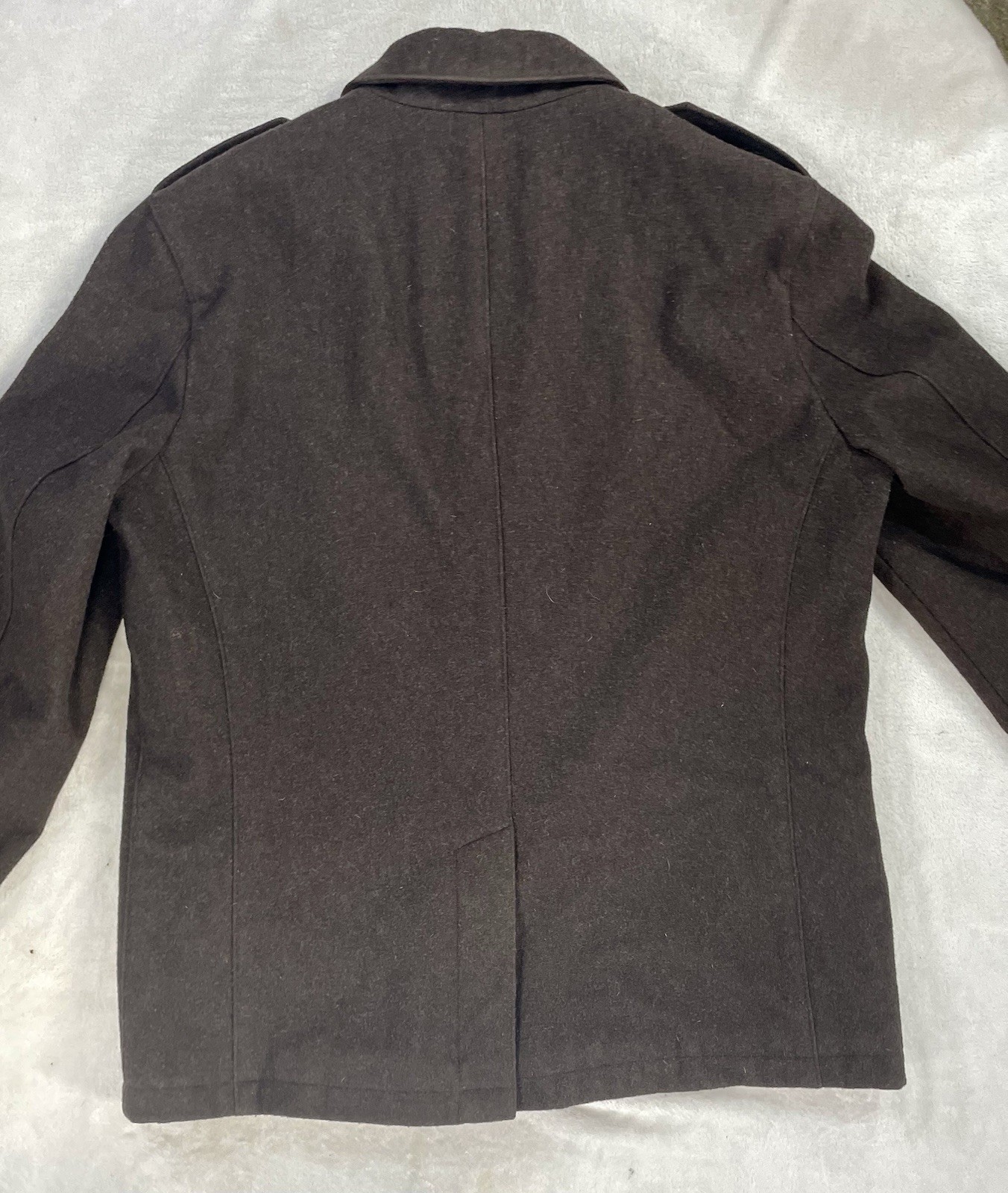 Vintage Banana Republic Wool Pea Coat Brown RN 54023 CA 17897 XXL