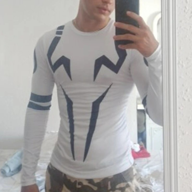 Men’s Compression Sports Shirt Short Sleeves Gym Fitness Workout