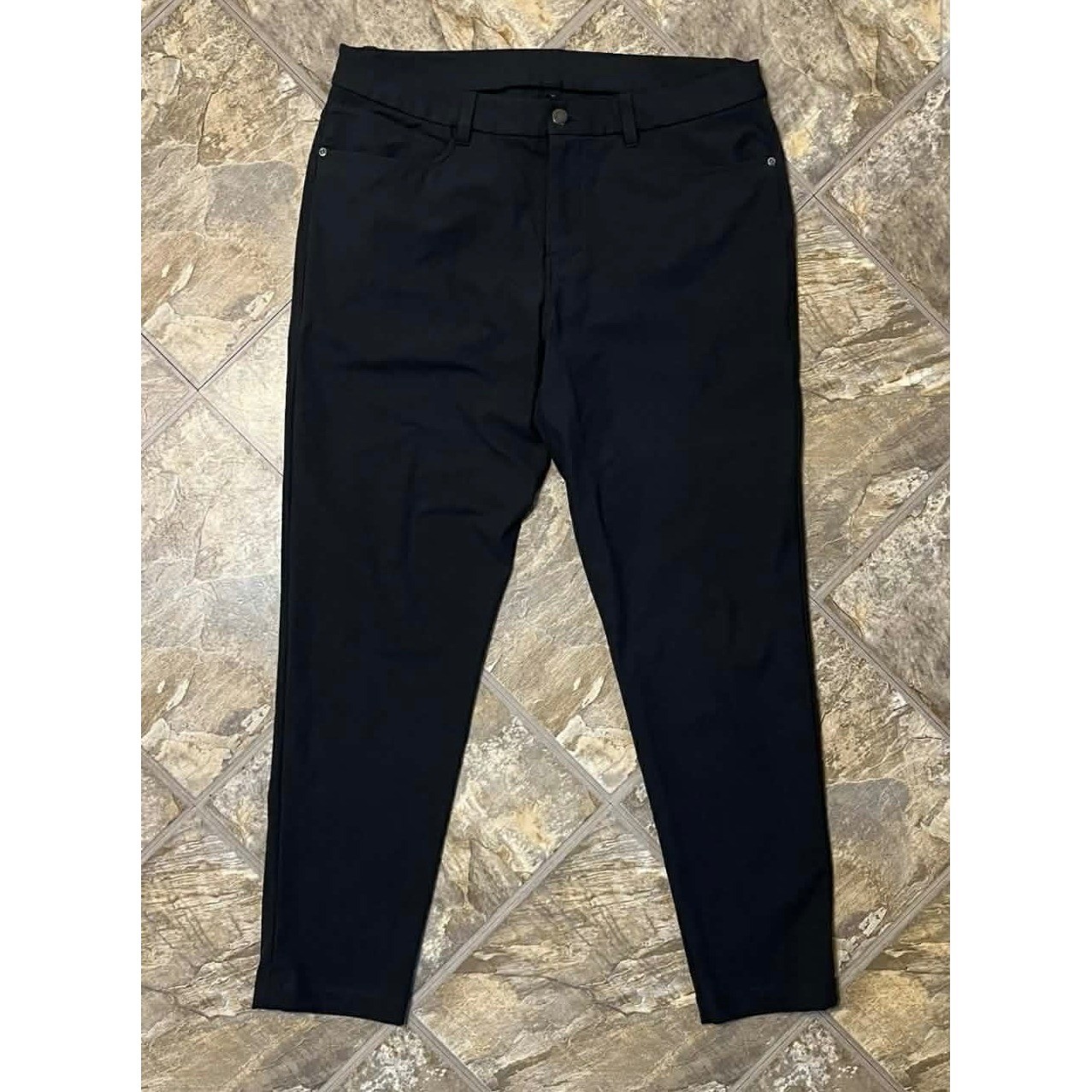 Lululemon ABC Pant Slim Men 34 Gray Warpstreme 5-Pocket Trousers