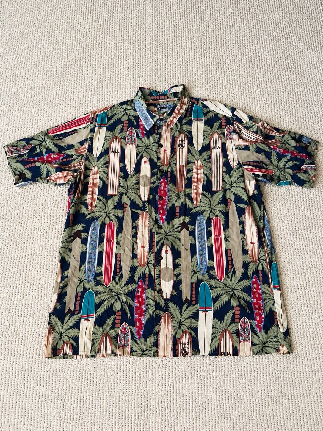 Reyn Spooner Men’s L Short Sleeve Button-Up Shirt Hawaiian Graphic Print