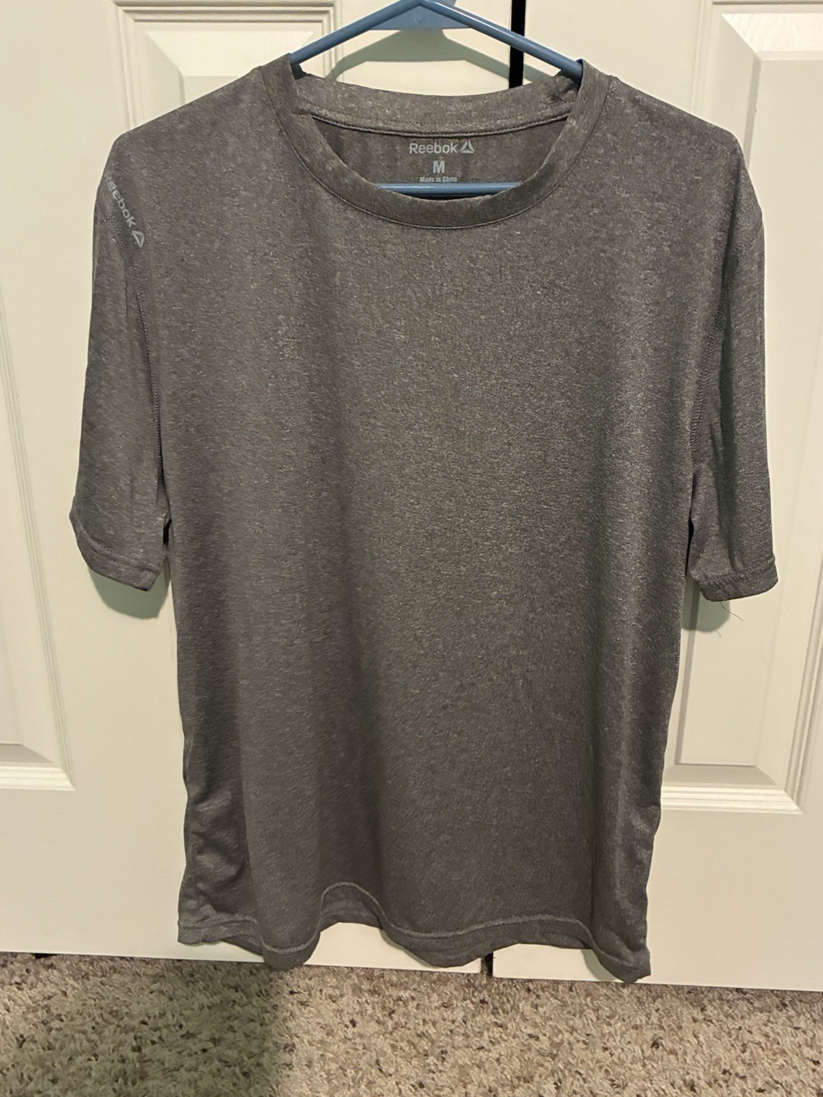 Mens Reebok Active / Performance Tee Shirt Gray Medium M