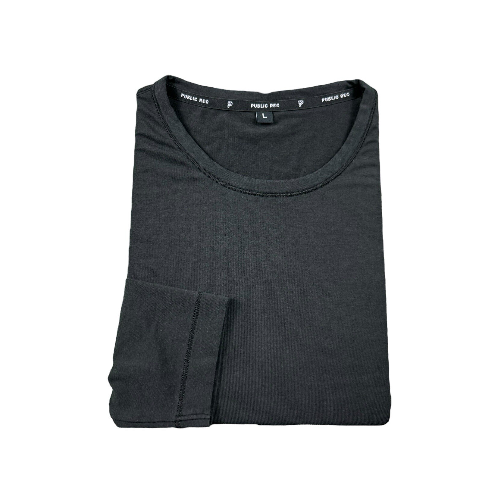Public Rec Black Performance L/S Mens Workout Shirt Size Large