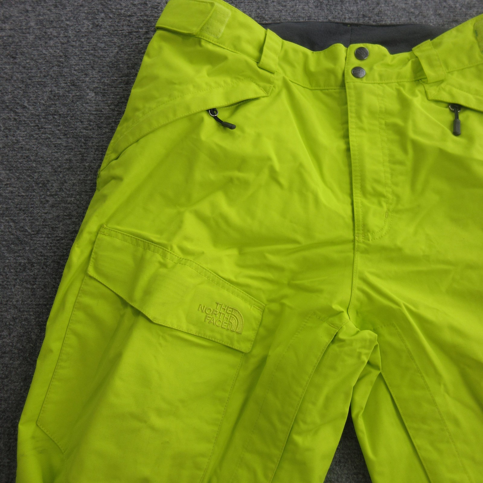 The North Face HyVent Snow Pants Mens Medium 35×31 Neon Green Ski Snowboard