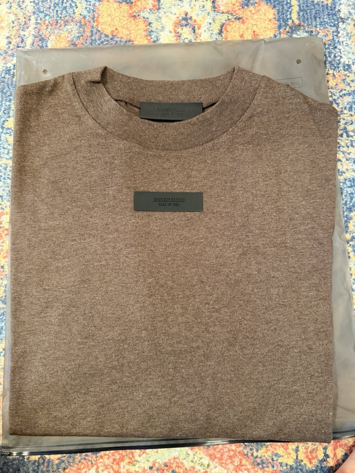 Fear of Gods Essential T-Shirt Small Brown 100% Authentic Brand New