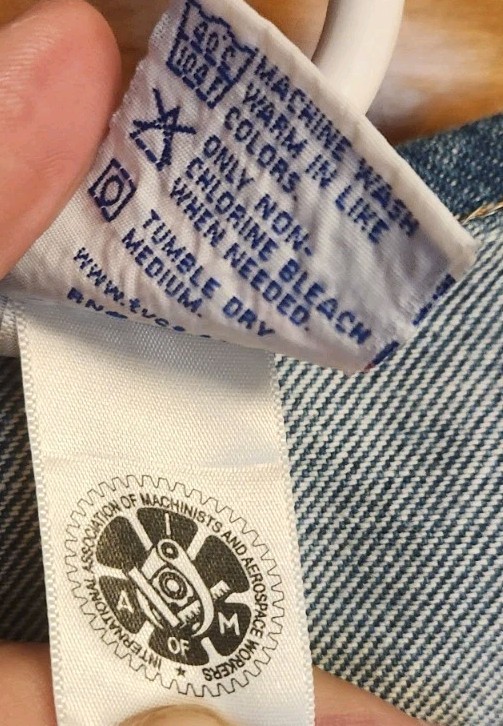 TYCA United Steel Workers USW Embossed Snap Denim Vest Men’s XXL 2XL Blue Jean