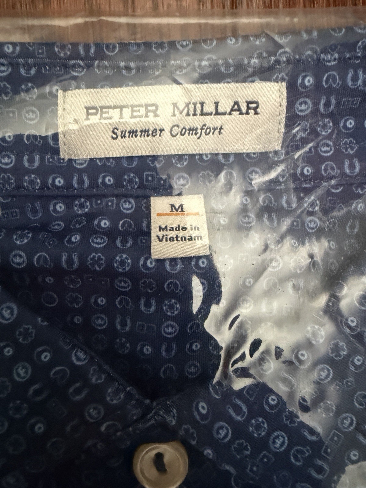 SUPA DUPA HOT Bettinardi Peter Millar Lucky Cat Take a Chance Polo NAVY RARE M
