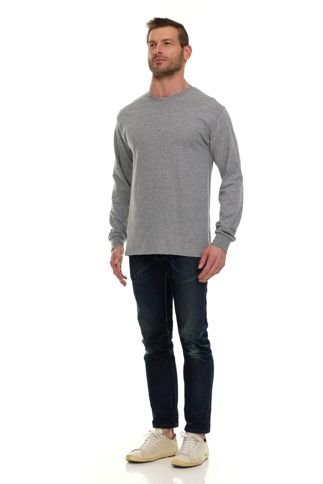 BILLIONHATS Mens Long Sleeve Colorful T-Shirts , Crew Neck Bulk Tees for Men