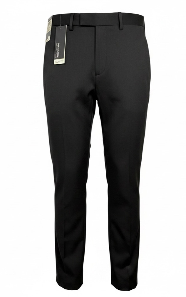 Kenneth Cole Reaction Slim Fit Dress Pants 32×30 Black Urban Heather NWT Flat Fr
