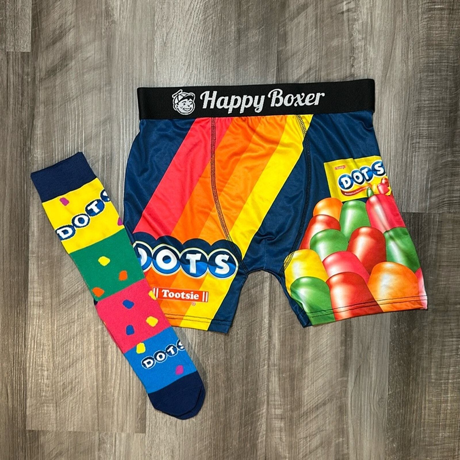 Dots Happy Boxer Boxer Brief and Sock Set – Medium