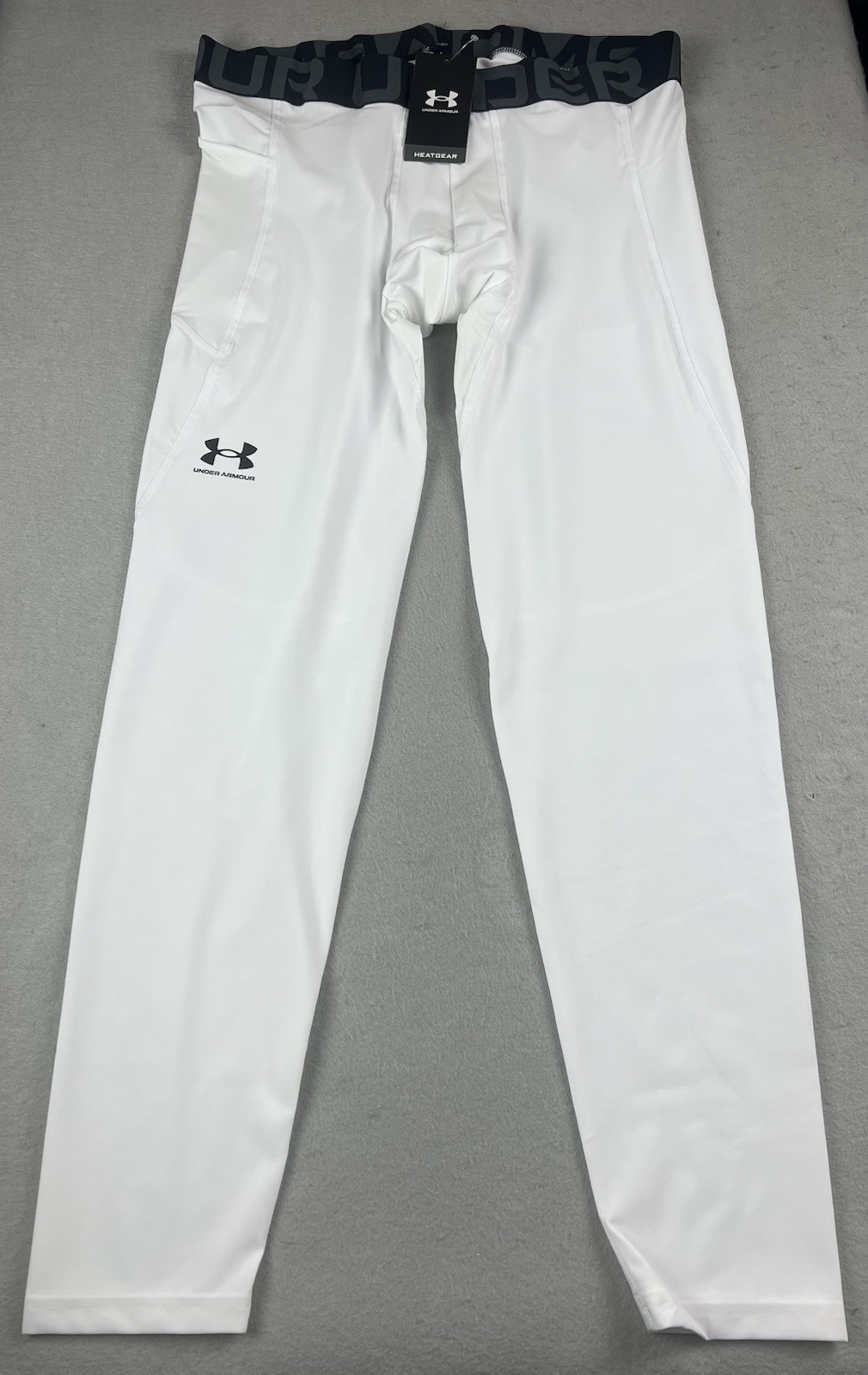Under Armour Men’s Heatgear Tight Compression Leggings AP2 White Size 2XLT NWT