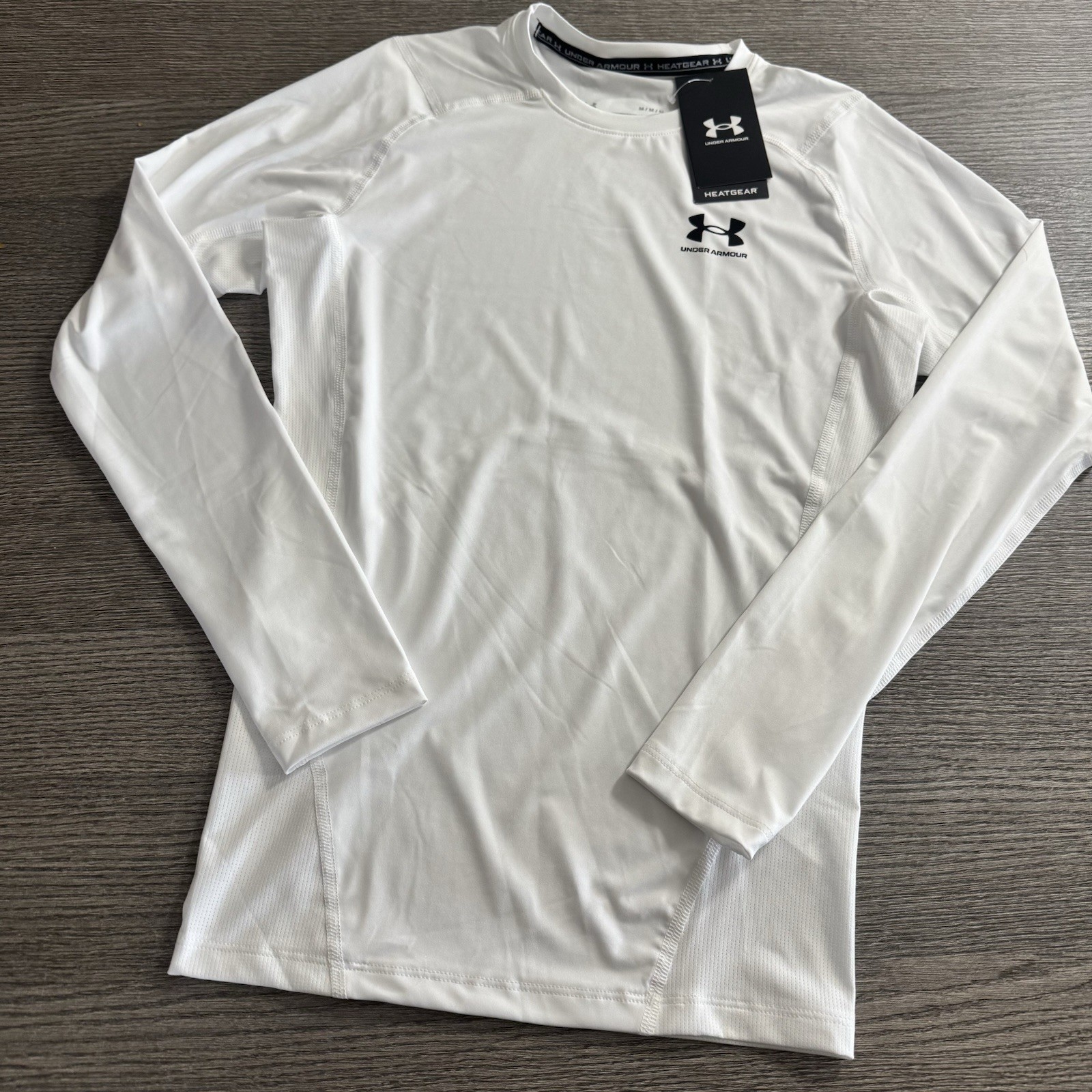 Under Armour Men’s HeatGear Long Sleeve Compression Shirt Size M White
