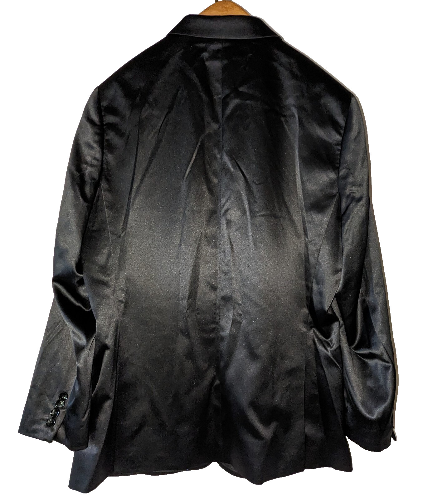 Paisley & Gray Designer Dover Notch Jacket, Black with butterfly design lining.