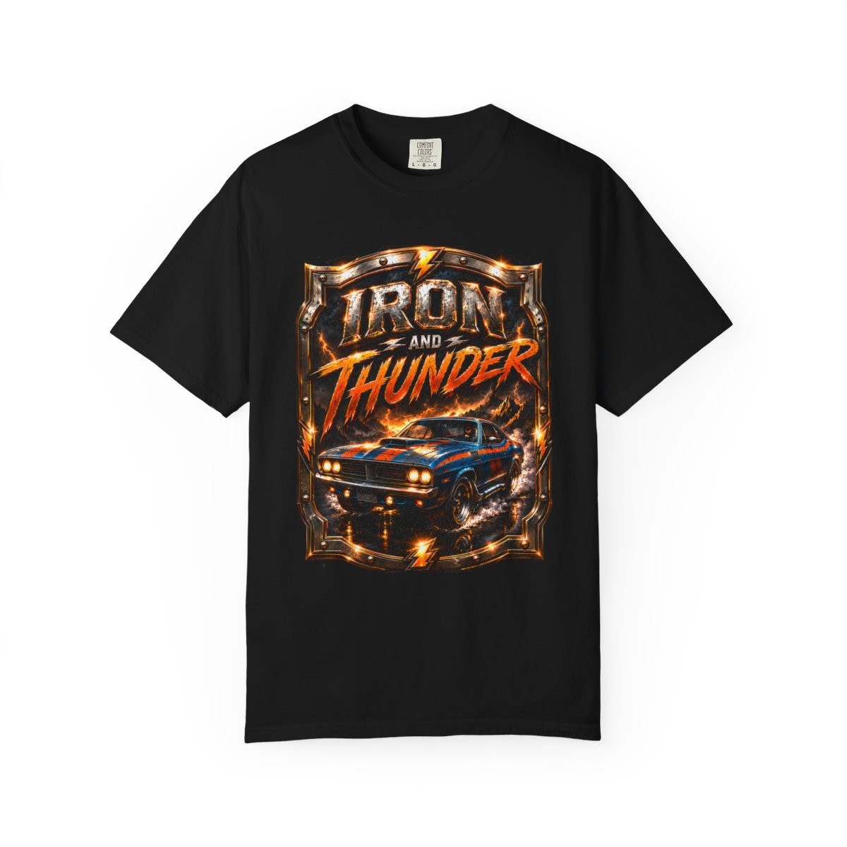 Iron And Thunder Muscle Car Premium T-Shirt TP-0159