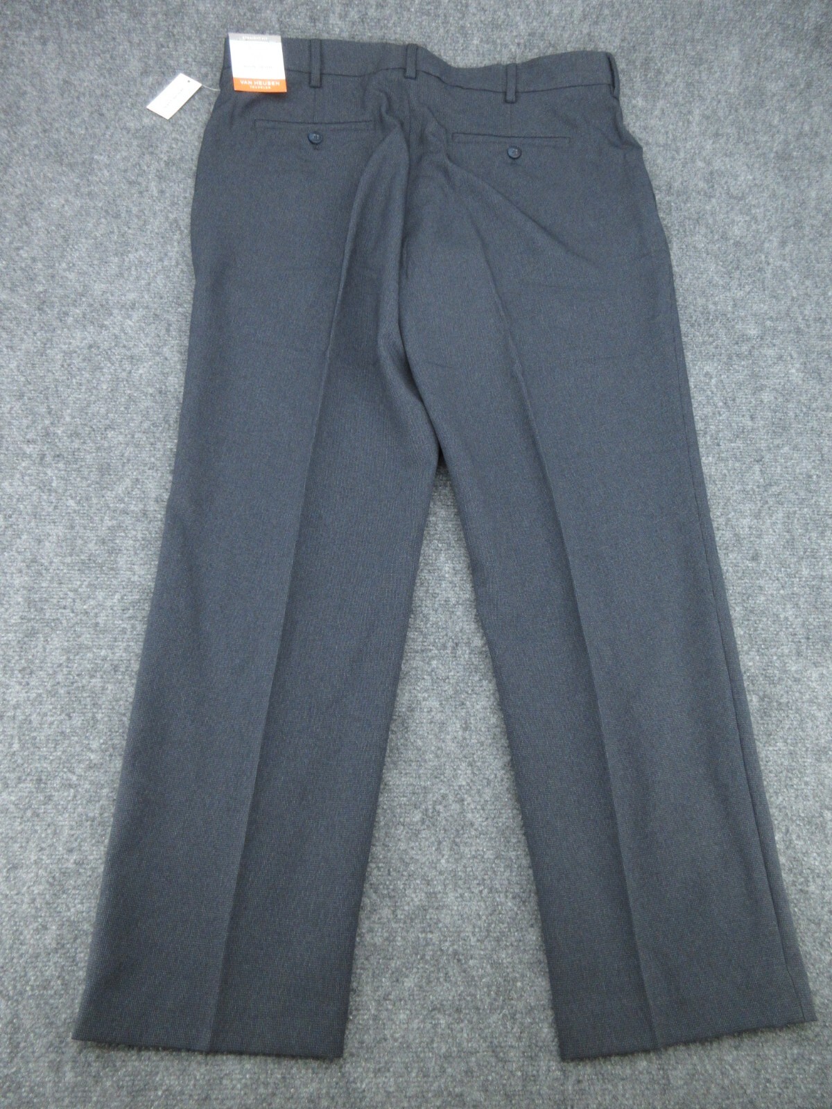 Van Heusen Traveler Pants Mens 36×30 Blue Straight Fit Wicking Trousers NEW