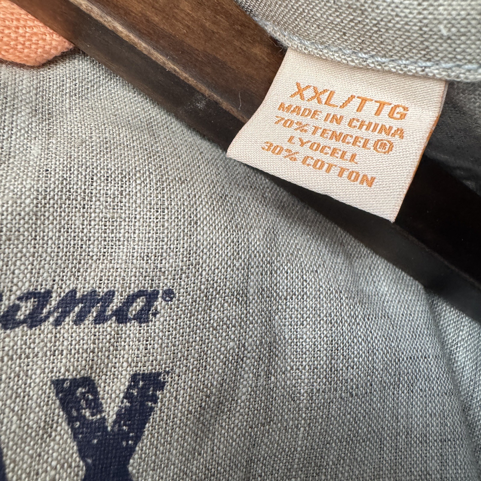 Tommy Bahama Shirt Men XXL Blue Batik Relax Fit Tencel Cotton Camp Excellent