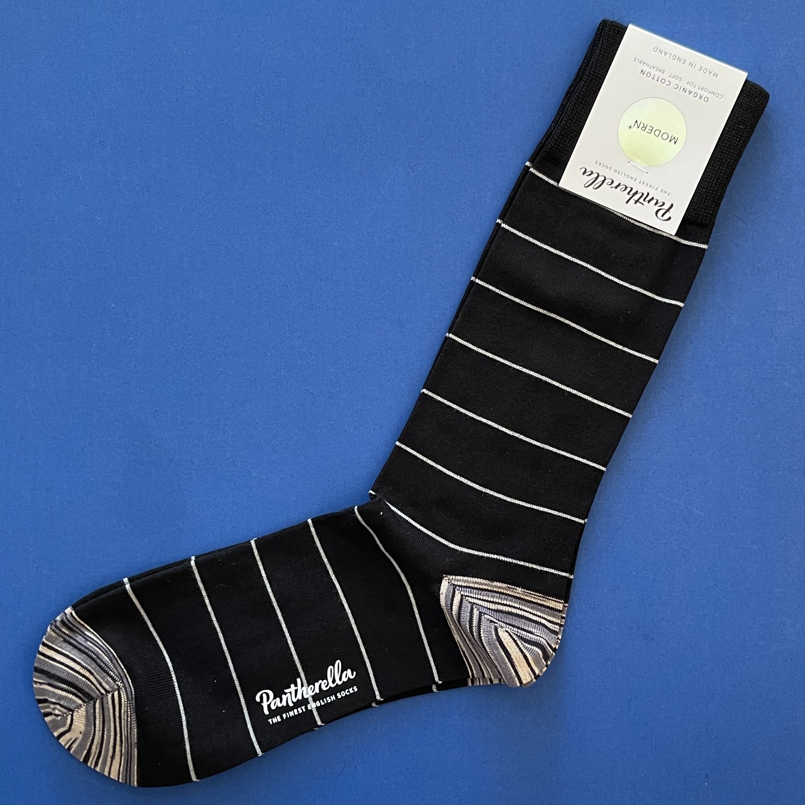 NWT Pantherella Modern+ Nomura Stripe Cotton Socks #535647