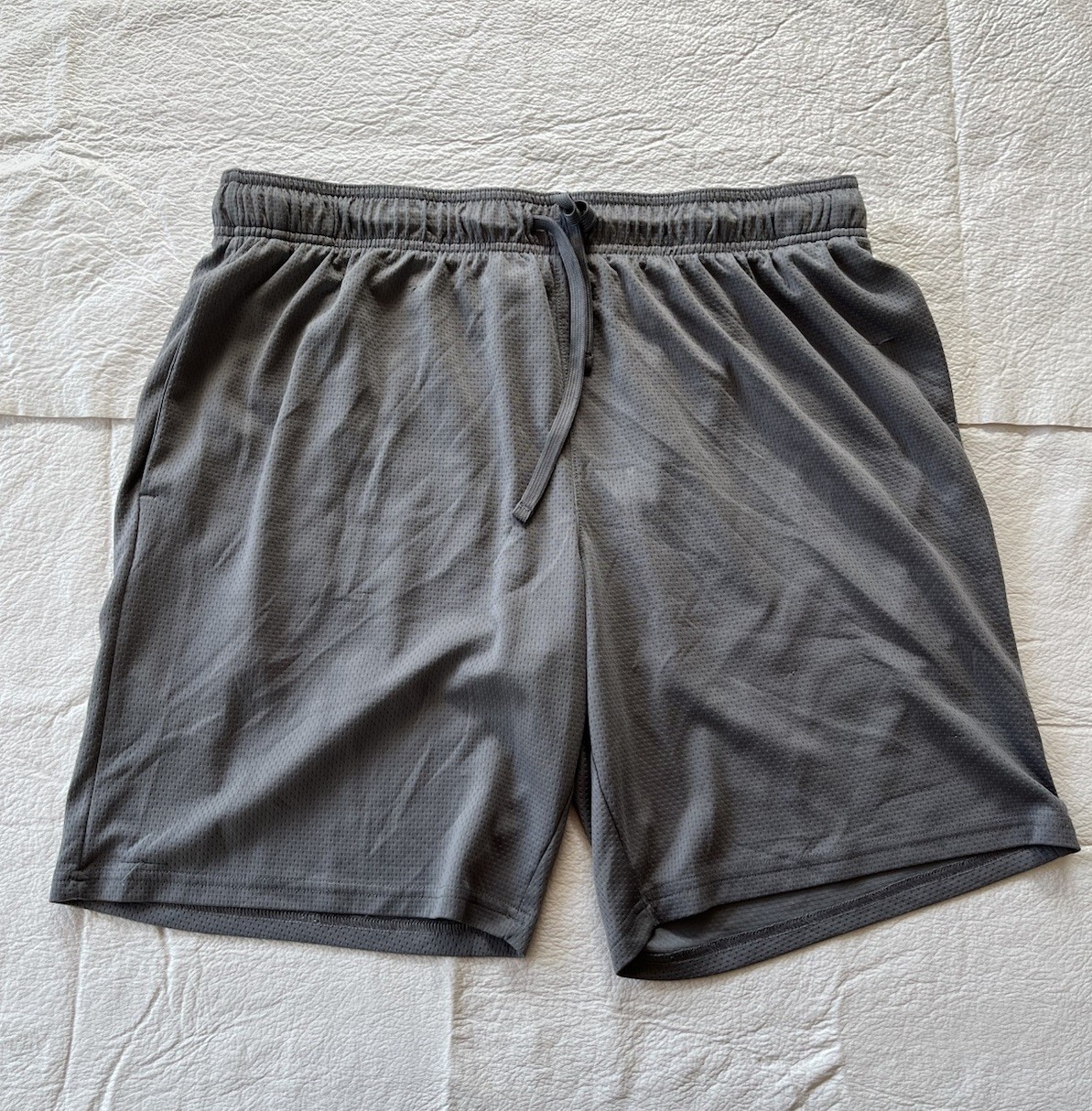 Athletic Works Grey Mesh Athletic Shorts L