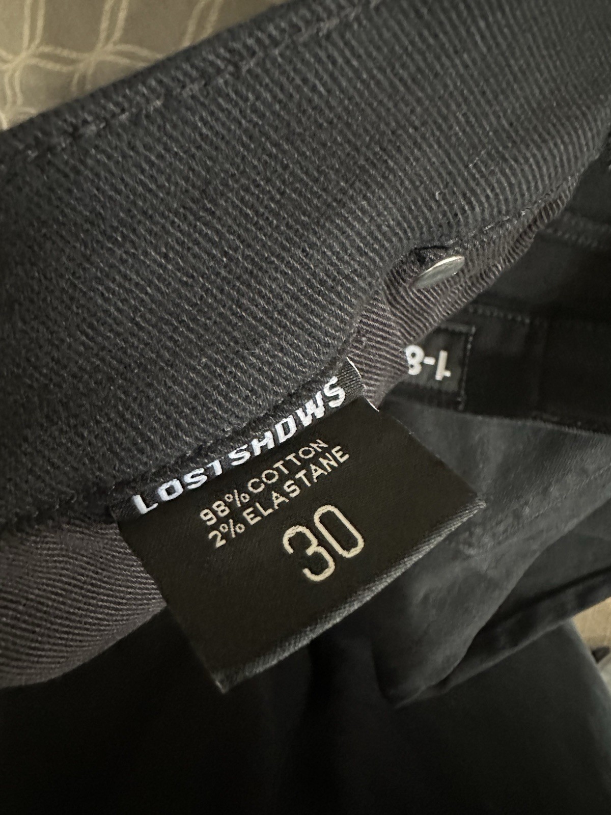 Lost Shdws Denim Pant Black/Red Sizes 30-32-34-36