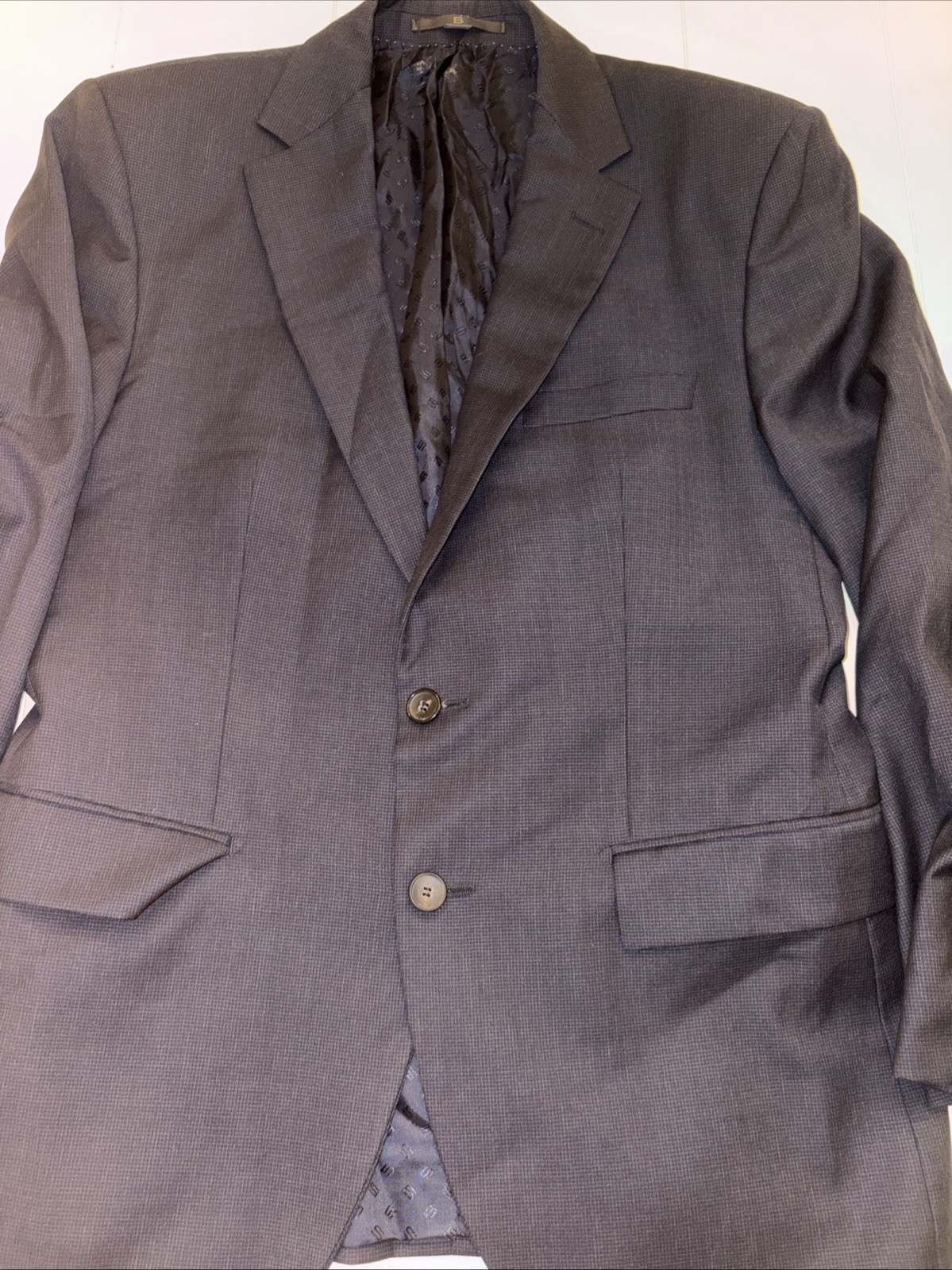 BOSS Drago Lanificio In Biella Men’s Black Twill Jacket/Blazer only Sz 38 Dress