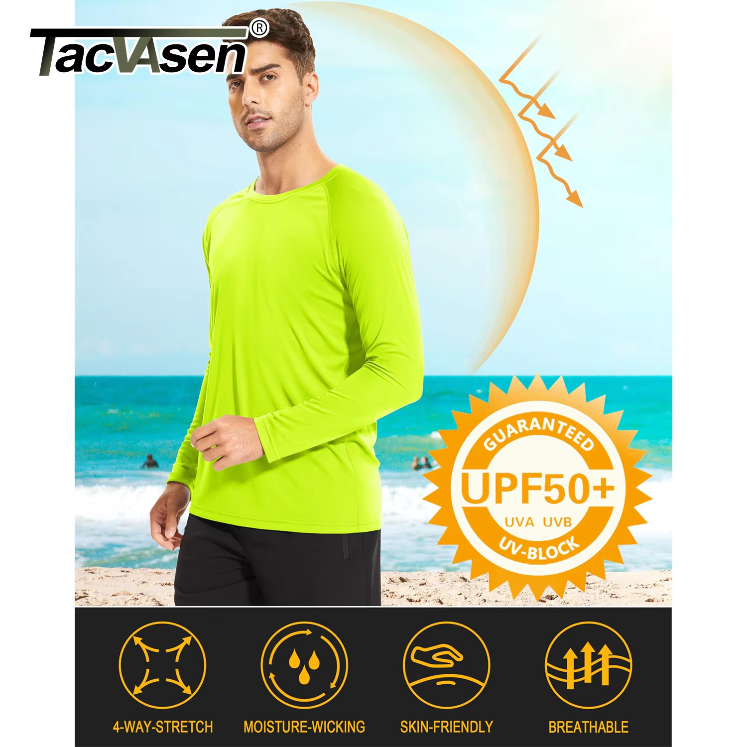 I 4 Pack Men’s Sports T-Shirts – Long Sleeve, Quick Dry
