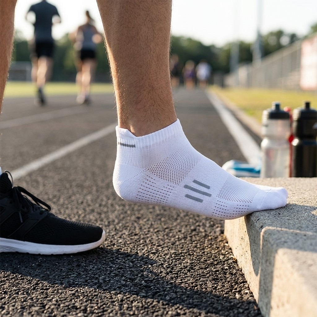 5 Pairs Mens Polyester Ankle Athletic Socks Breathable Low Cut Sports Socks