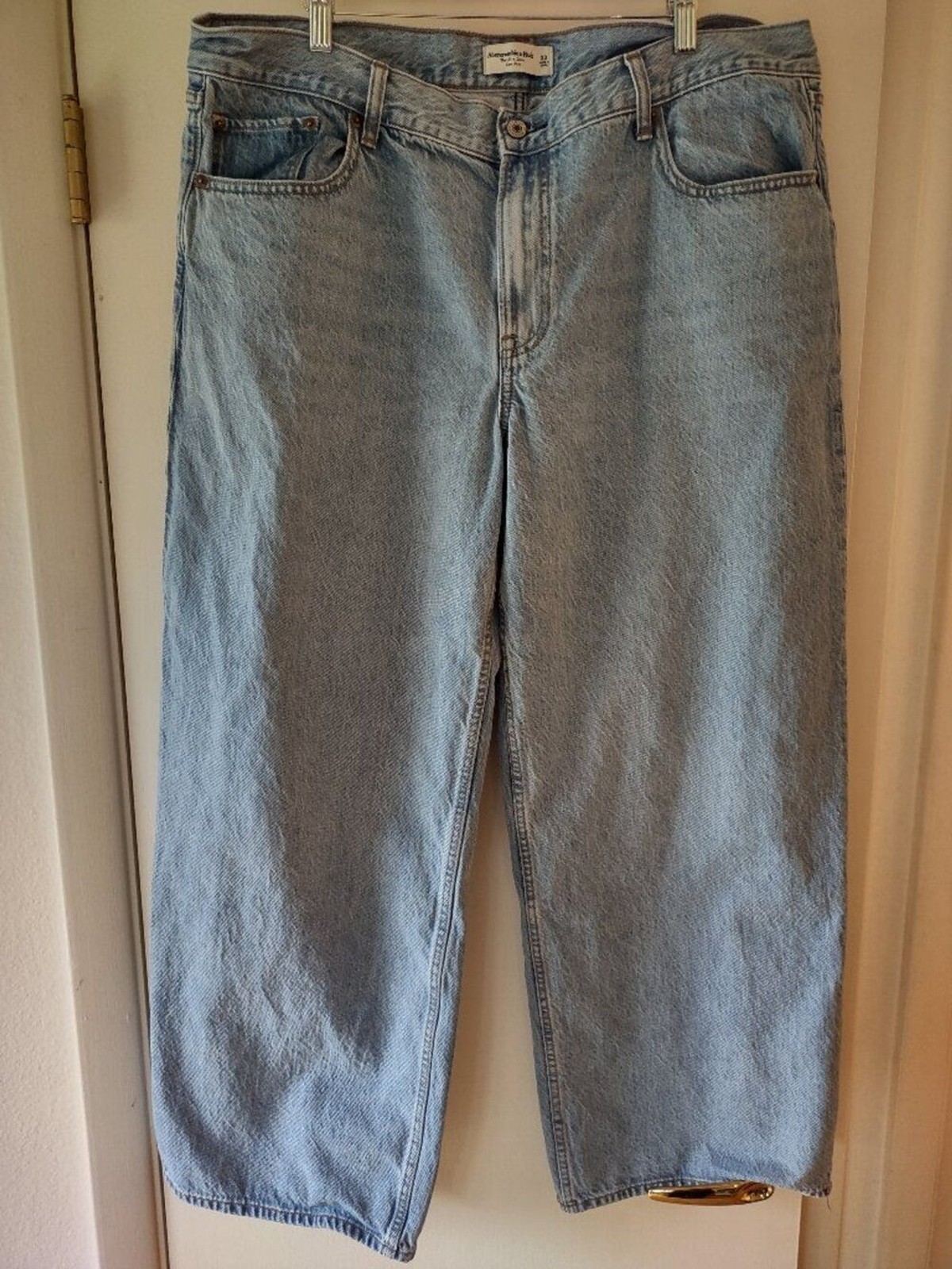 Abercrombie & Fitch Ultra Loose Low Rise Jeans Mens 33 Light Wash Baggy