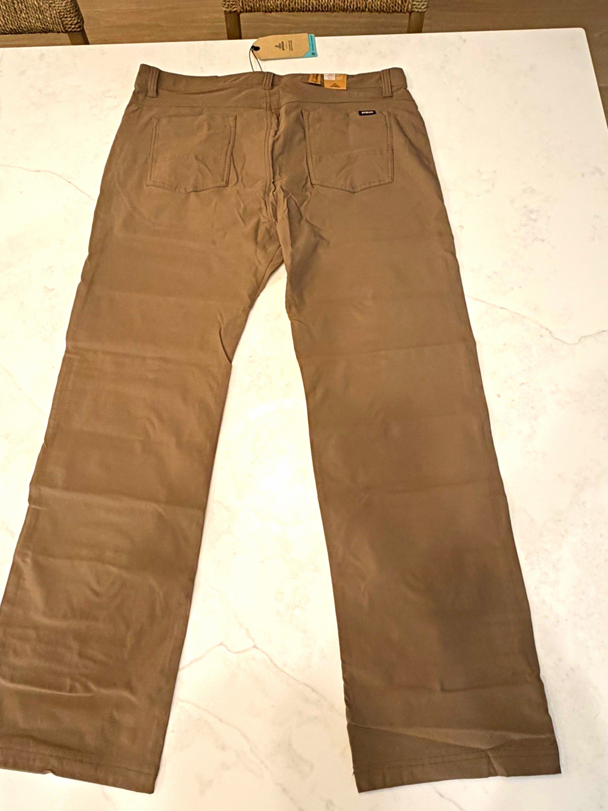 prAna Brion II Men’s ReZion Stretch Straight Leg Pants Mud 38”x32” – NWT