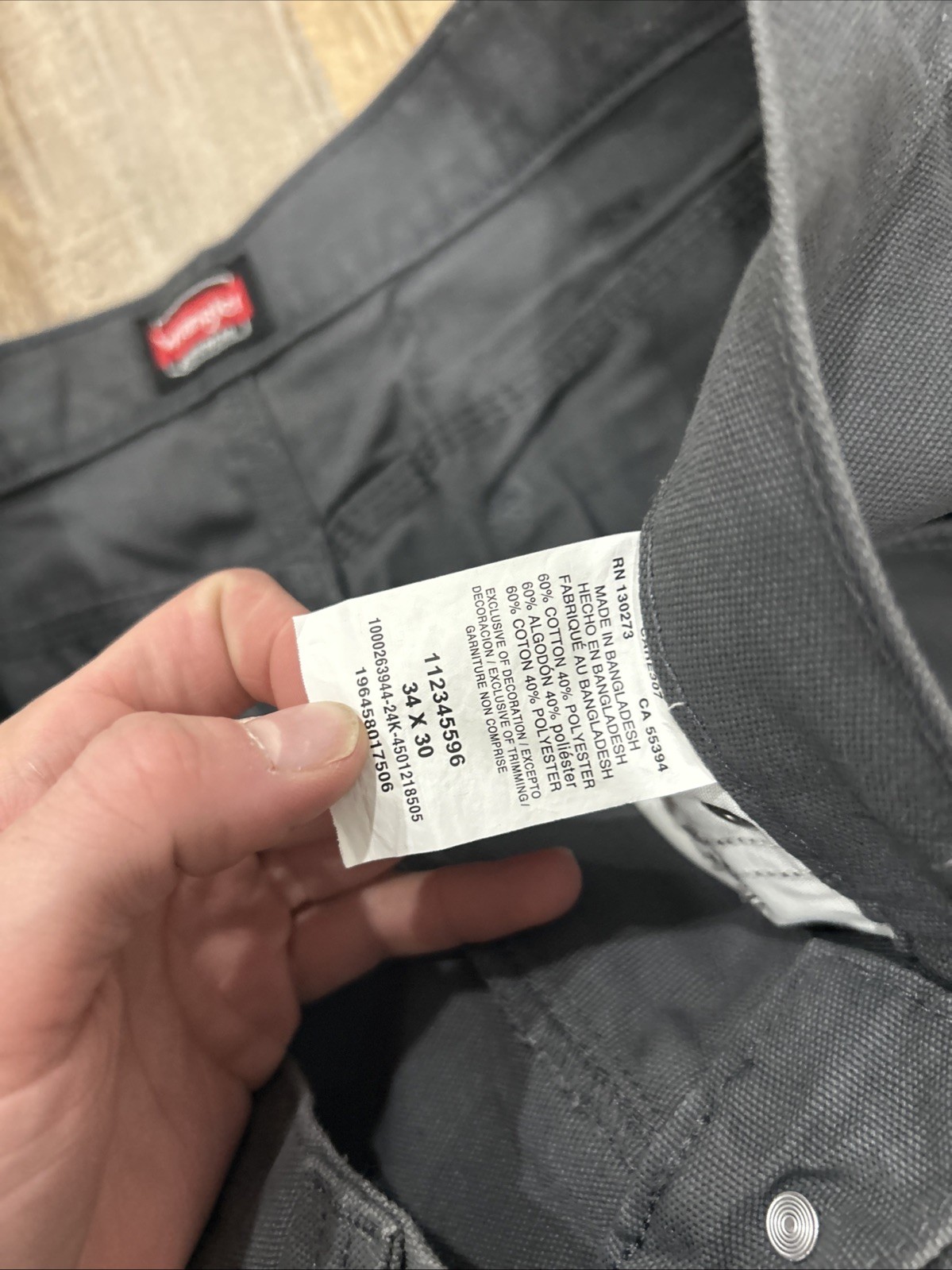 Wrangler Workwear Technical Durable Rugged Functional Gray Pants 34×30