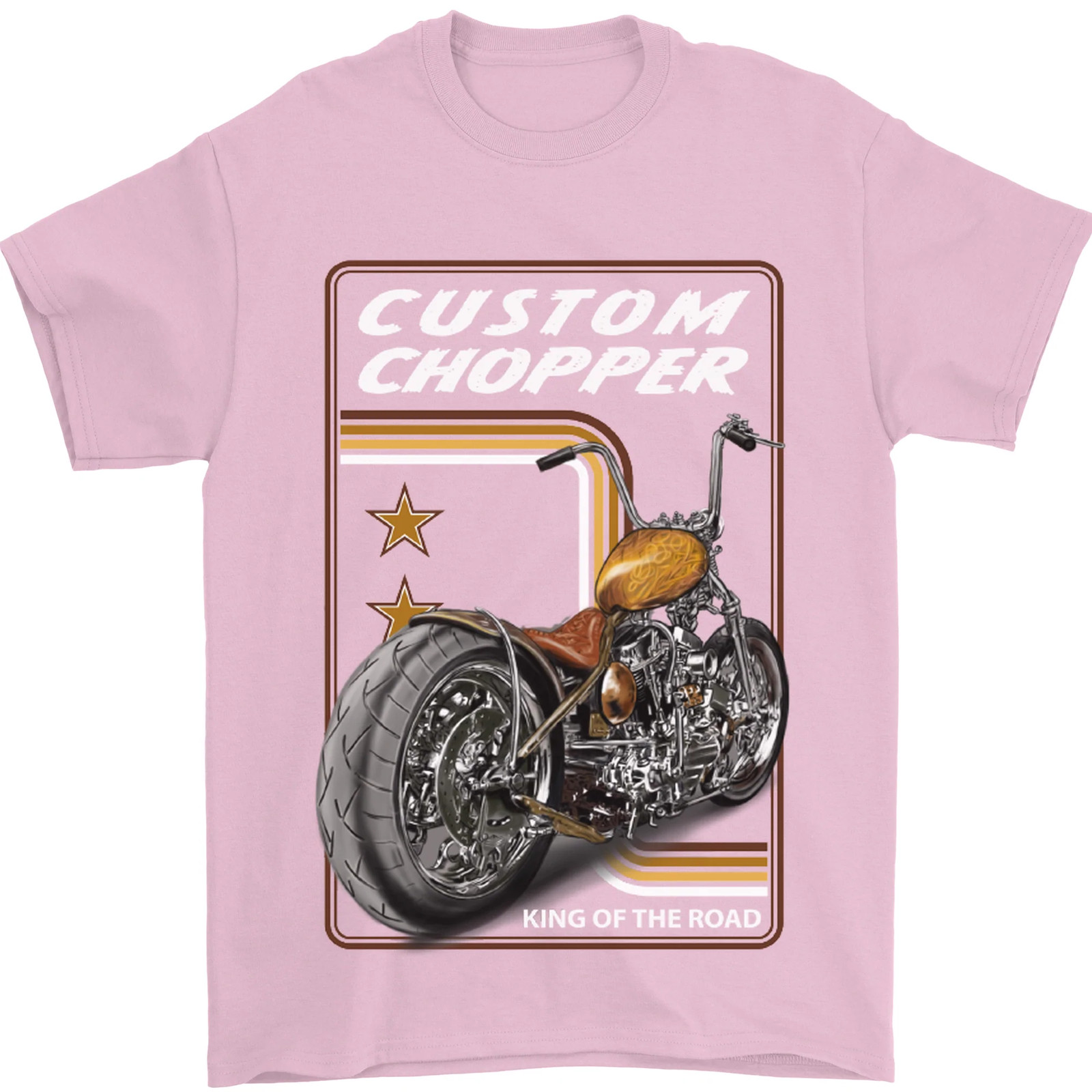 Biker Custom Chopper Motorbike Motorcycle Mens T-Shirt 100% Cotton
