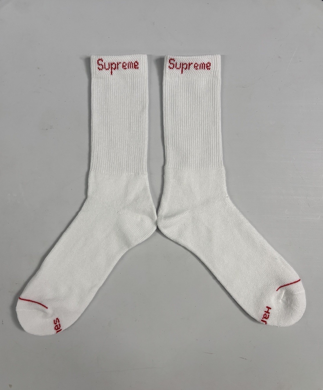 Supreme X Hanes White Socks(Single) Size 6-12