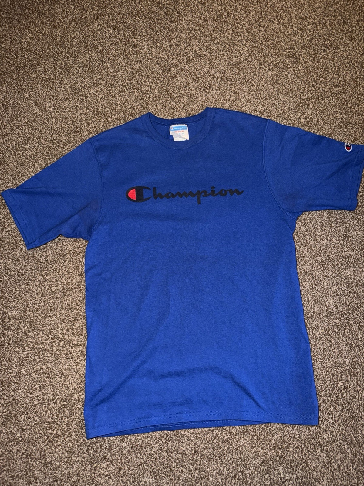 Vintage Champion Mid 90’s Bright Blue T-shirt