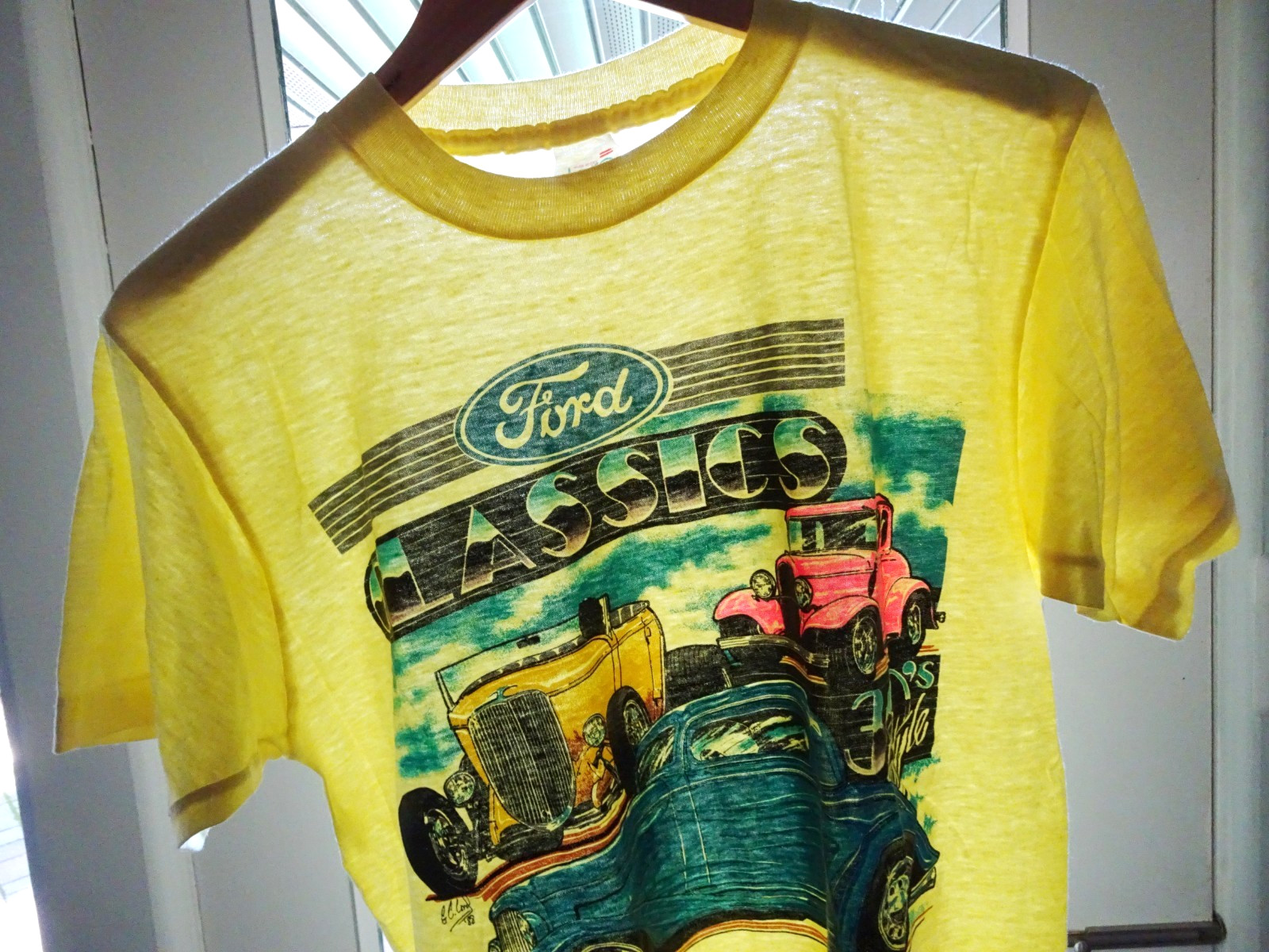 S/M NOS Vtg 80s Ford Classics Cars Skate Punk Rock Single Stitch 50/50 T-Shirt