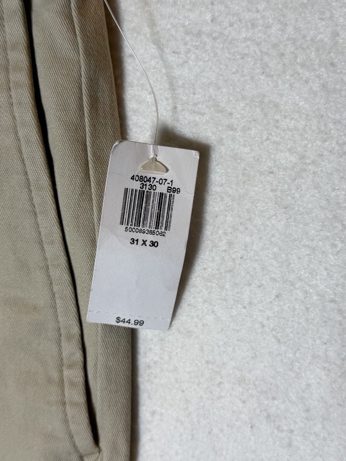 Old Navy Built-In Flex Men’s Beige Chino Pants Slim Tapered 31×30 Cotton Stretch