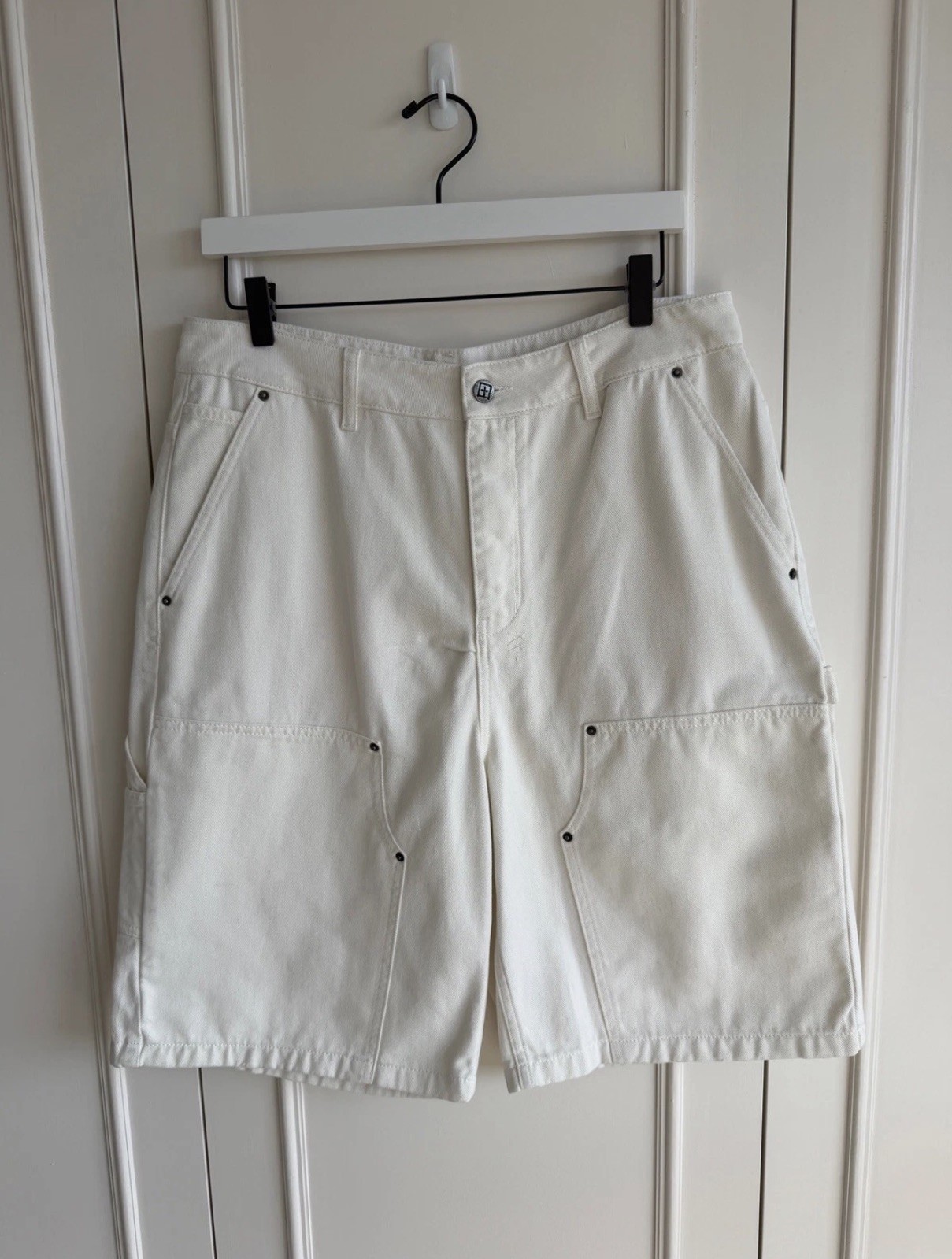 new Ksubi mens denim shorts operator short 32 white