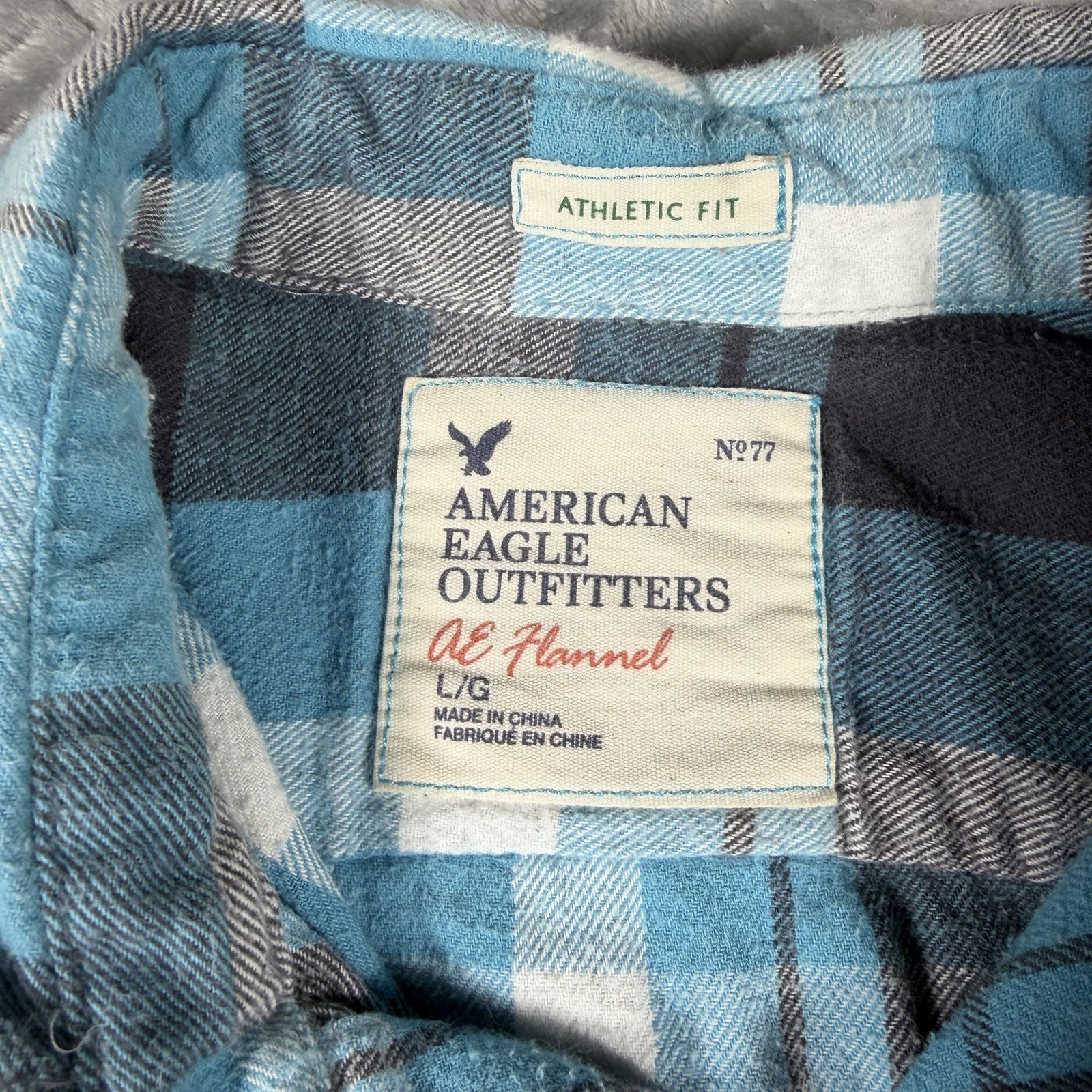 American Eagle Outfitters Heritage Vintage Y2K 2000s Flannel Shirt Blue Large