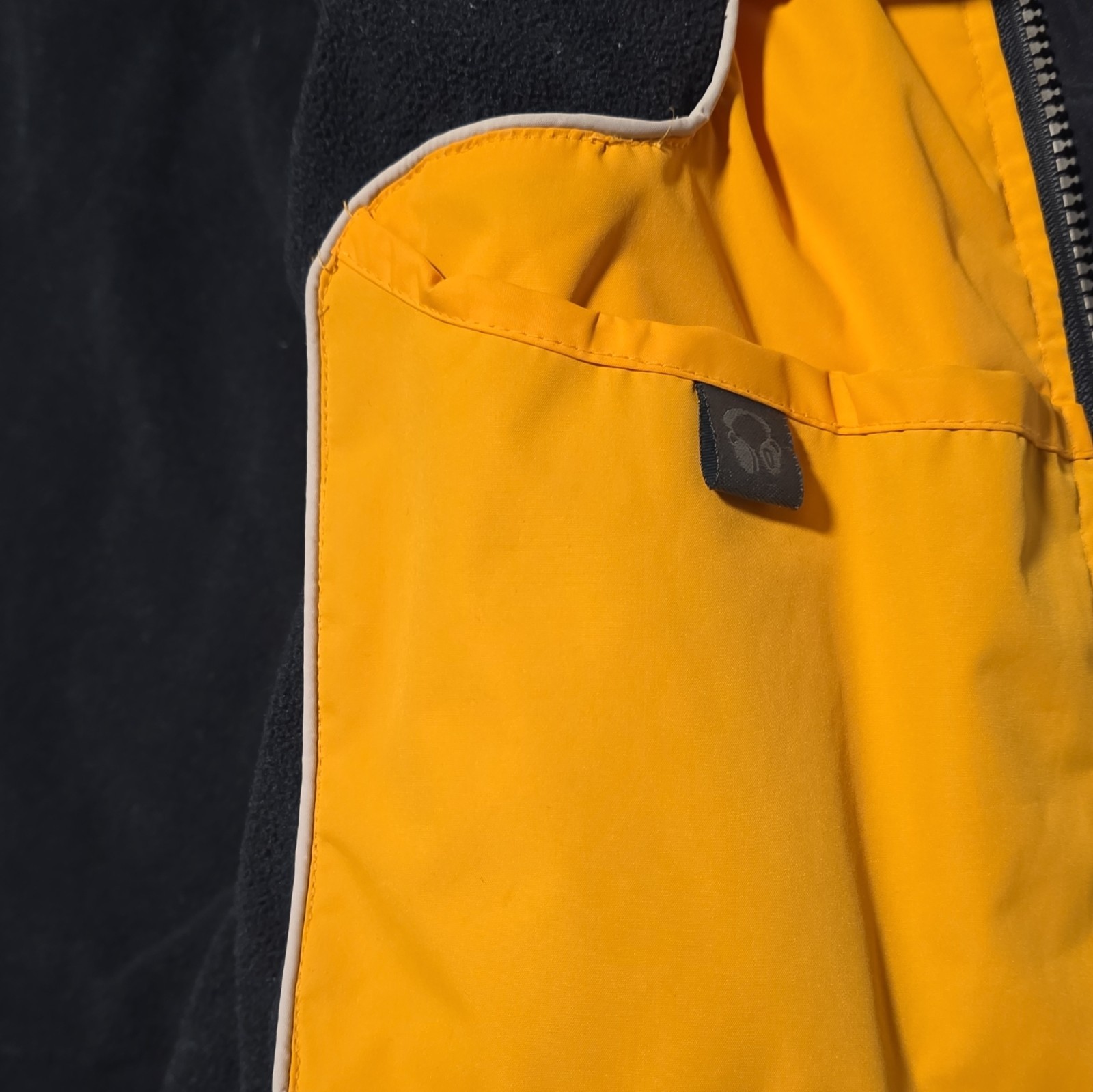 Y2K Arizona Jean Co Men’s L Yellow/Black Colorblock Hooded Full Zip Insulated