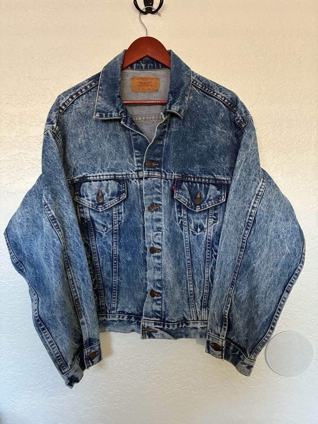 Vintage Levi’s 70507 Acid Wash Denim Trucker Jacket Made in USA