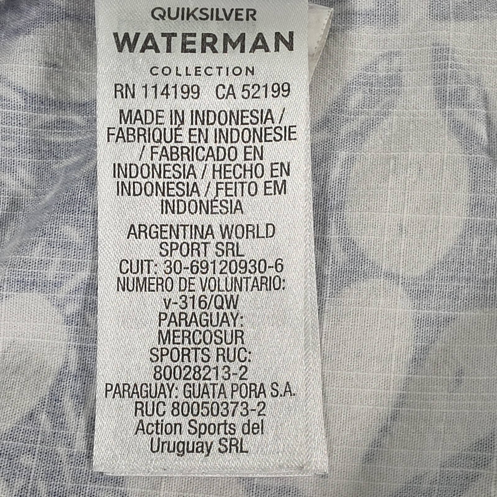 Quiksilver Waterman L Men’s Short Sleeve Comfort Fit Floral Cotton Button-Up