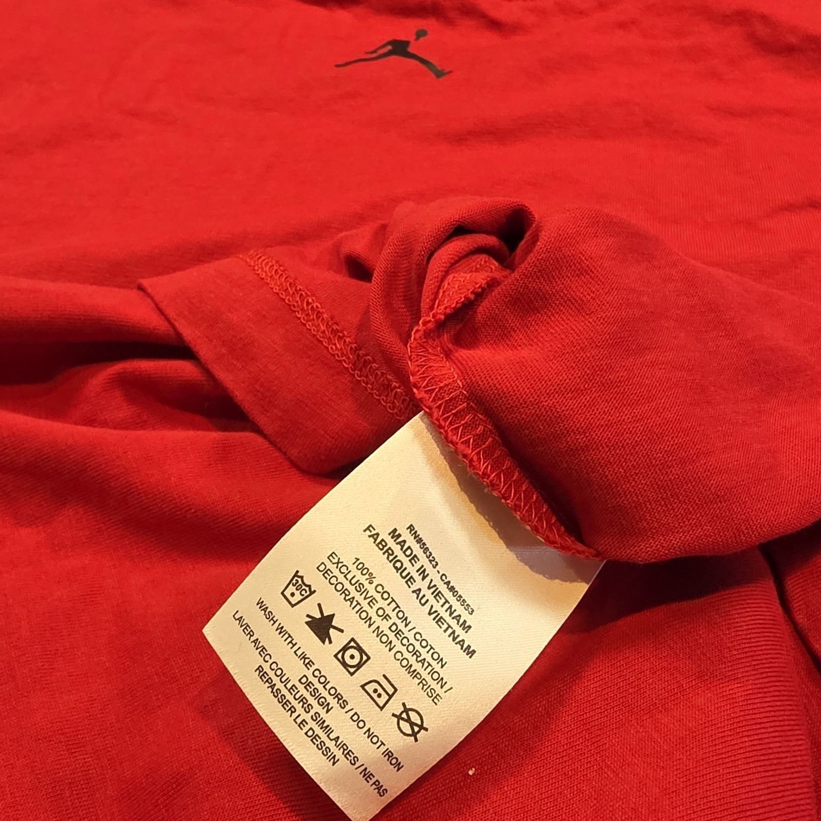 Jordan Air Jordan Dunk Graphic Print Red Men’s Crew Neck T-Shirt M