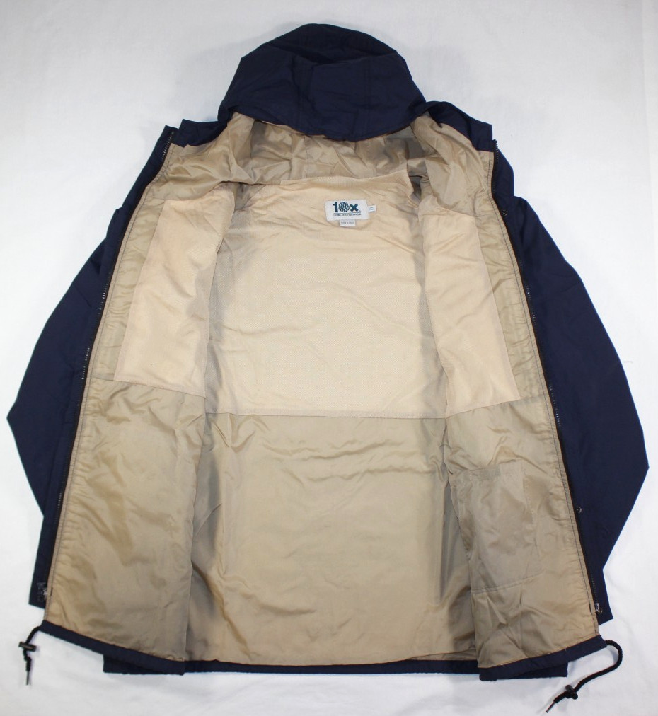 Vintage 10X Gore Tex Rainwear Jacket Men’s 2XL Tall Rain Windbreaker Hooded Blue