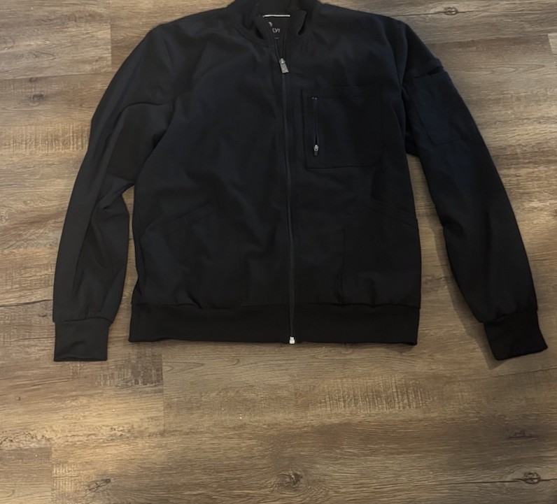 Infinity by Cherokee Men’s Black Bomber Jacket Full Zip Size L