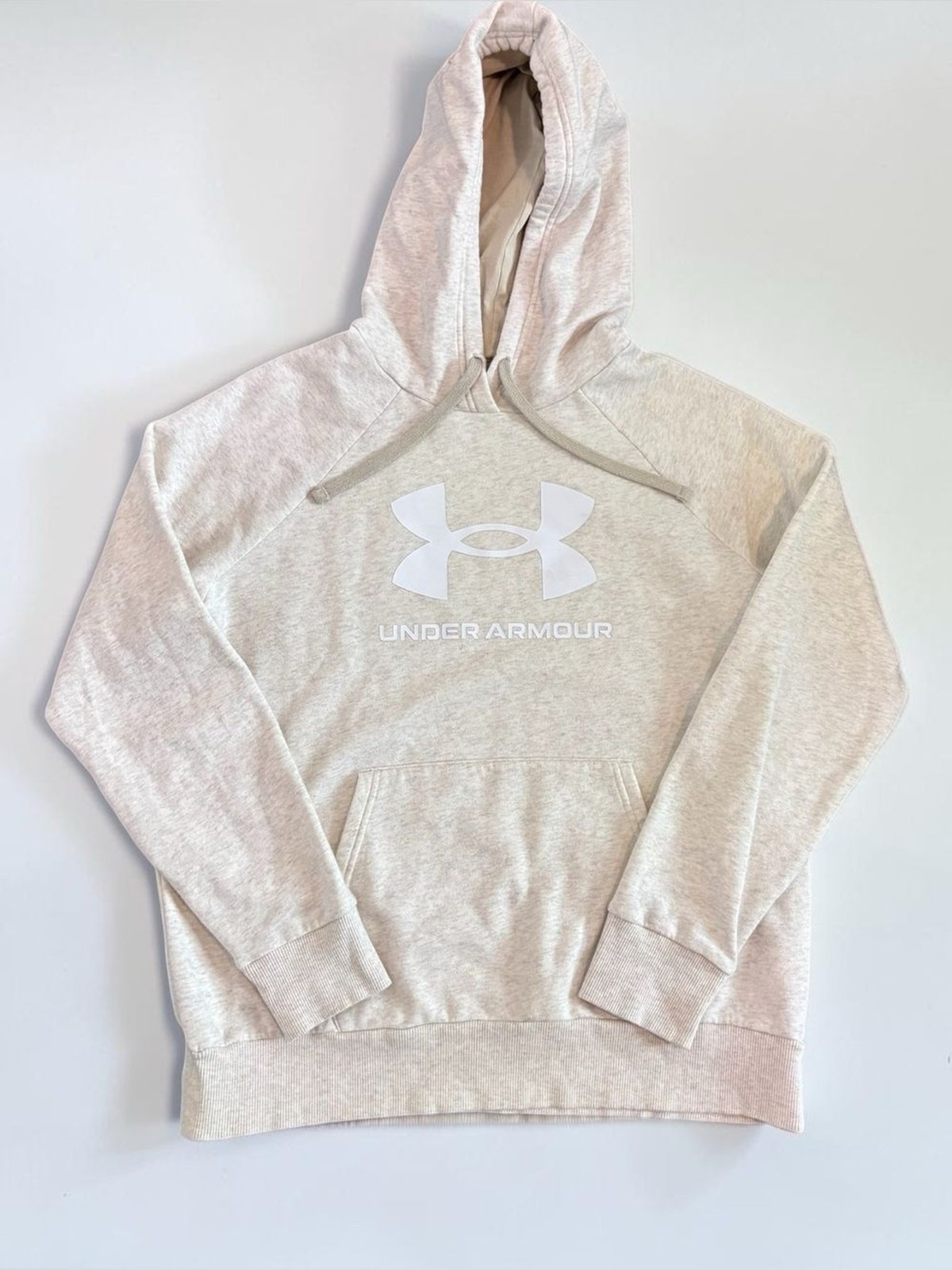Under Armour Fleece Hoodie Pullover Sweatshirt Oatmeal Heather Men’s Medium