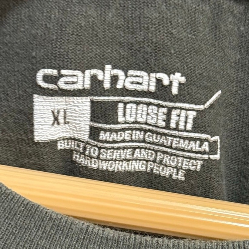 Carhartt Mens XL Dark Olive Green Loose Fit Short Sleeve T-Shirt K87