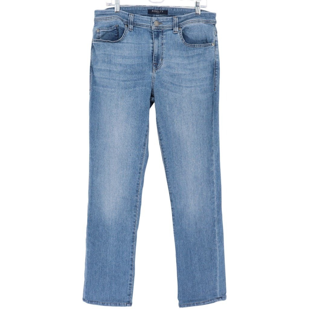 Fidelity Denim Men’s Jimmy Posse Slim Straight Jeans Medium Wash Blue Size 34
