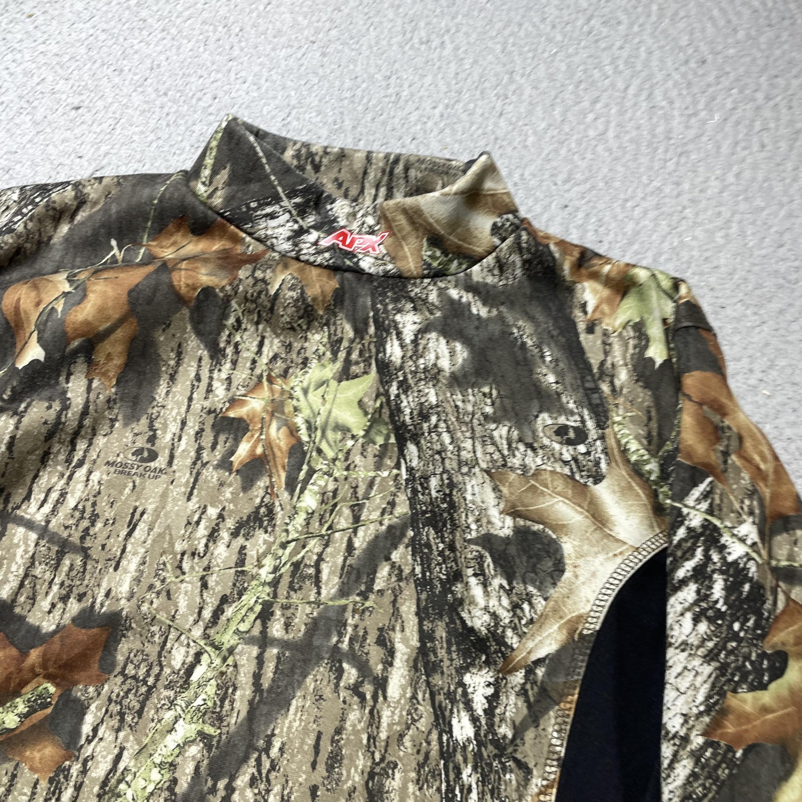 Mossy Oak Shirt Mens Large Camo Long Sleeve Thermal Hunting APX Expedition