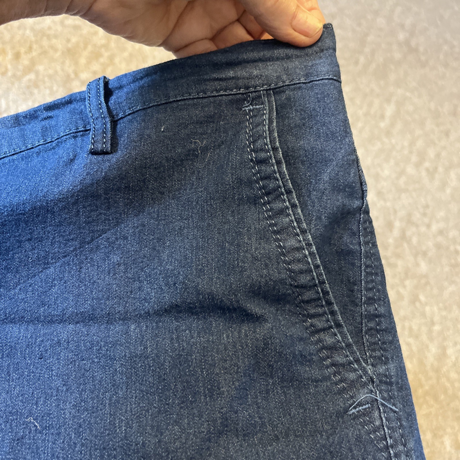 3-Jett Jeans 46 X 32 Men’s Straight Fit Stretch BLUE Jeans (2 NEW & 1 washed)