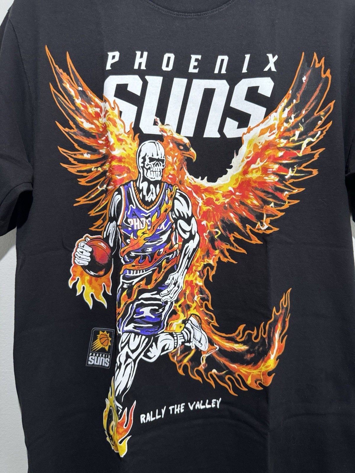 Warren Lotas x NBA Phoenix Suns T Shirt Black Size Small Mens Rally The Valley