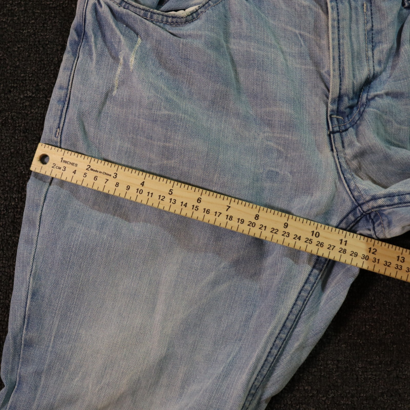 Buffalo Bootcut Mens 33×32 Blue Jeans Distressed Y2k Vintage Grunge Archive