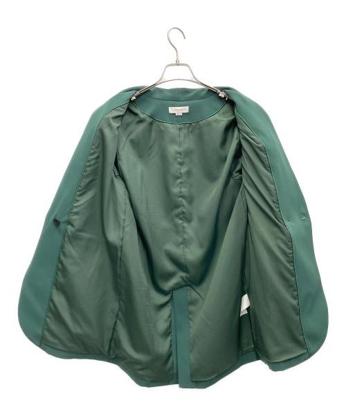 Ameri S Green Polyester Collared Jacket Ladies Slim Fit Outerwear